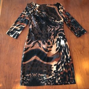 Jessica Simpson Animal Print Ruched Dress